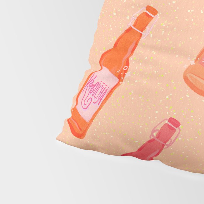 Kombucha Bottles - Pink Pillow Sham Gallery Image 4