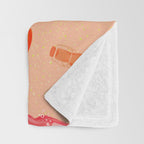 Kombucha Bottles - Pink Throw Blanket Gallery Image 3