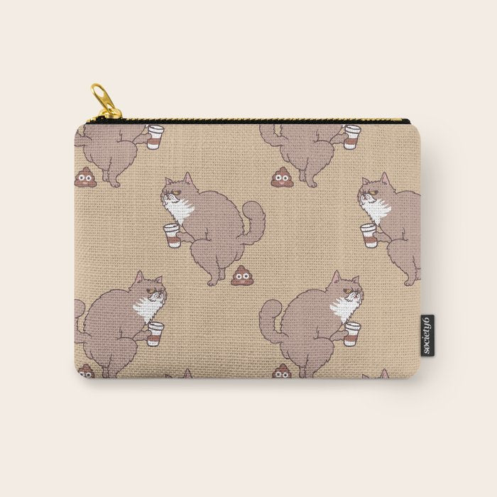 Coffee Makes Cat Poop Carry All Pouch Gallery Image 1