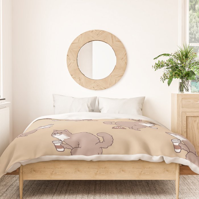 Coffee Makes Cat Poop Duvet Cover Gallery Image 3