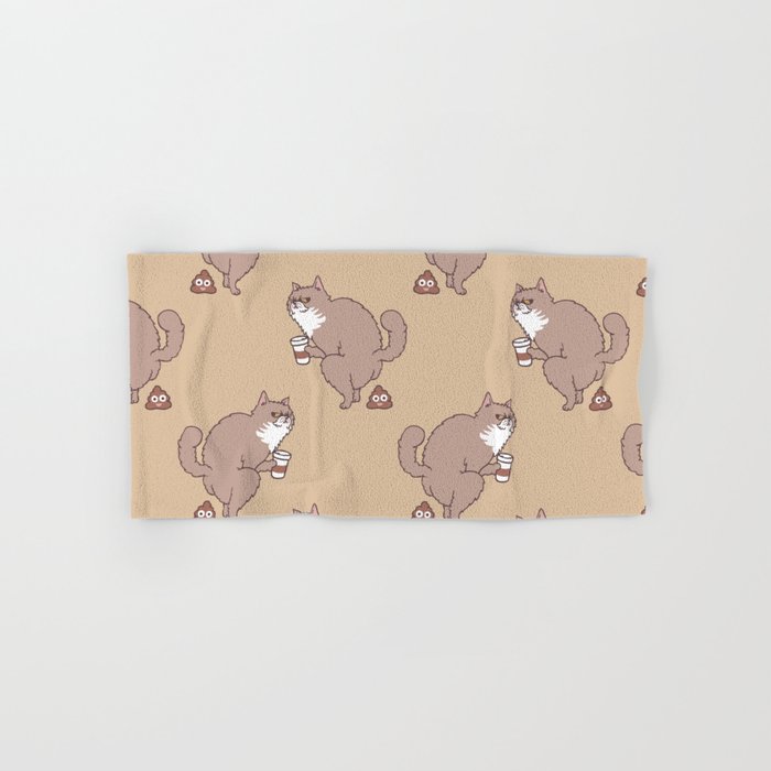Coffee Makes Cat Poop Bath Towel Gallery Image 1