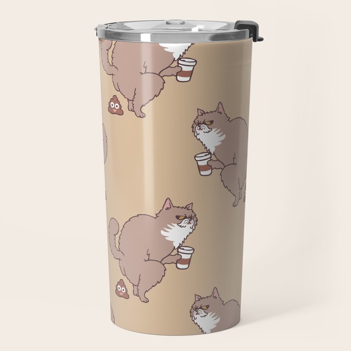 Coffee Makes Cat Poop Travel Mug Gallery Image 2