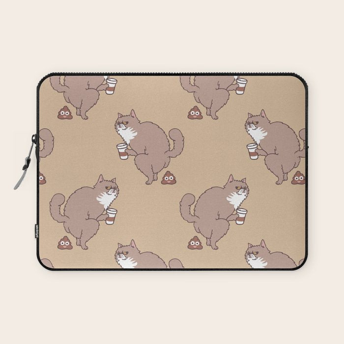Coffee Makes Cat Poop Laptop Sleeve Gallery Image 1