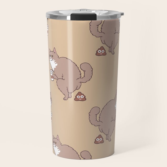 Coffee Makes Cat Poop Travel Mug Gallery Image 1