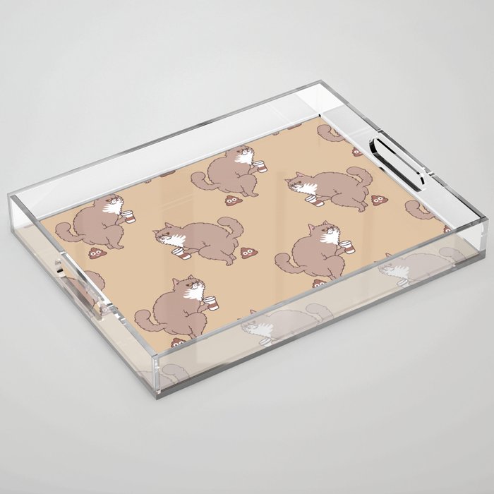 Coffee Makes Cat Poop Acrylic Tray Gallery Image 1