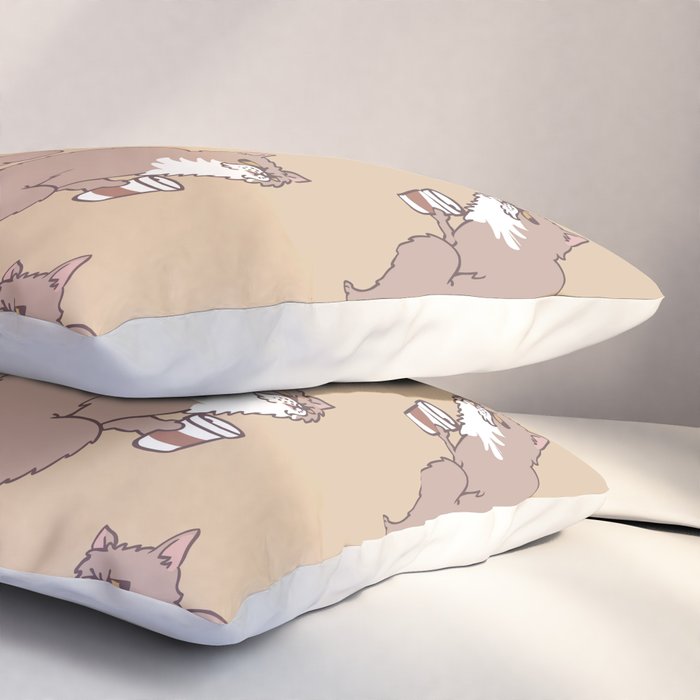 Coffee Makes Cat Poop Pillow Sham Gallery Image 3