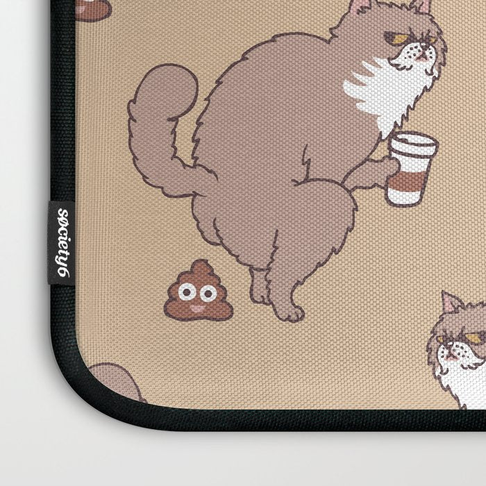 Coffee Makes Cat Poop Laptop Sleeve Gallery Image 3