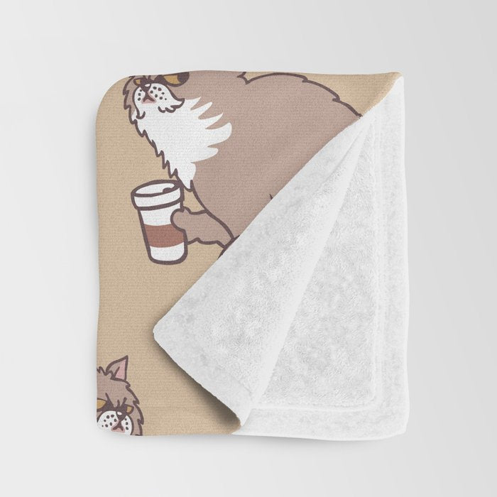Coffee Makes Cat Poop Throw Blanket Gallery Image 3