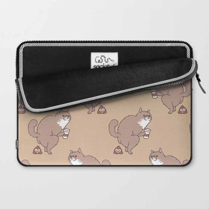 Coffee Makes Cat Poop Laptop Sleeve Gallery Image 2
