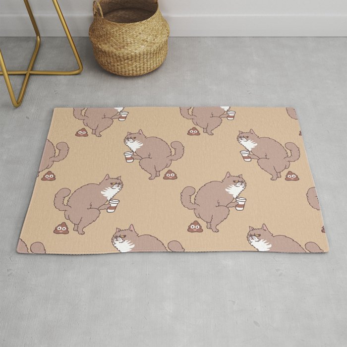 Coffee Makes Cat Poop Rug Gallery Image 1