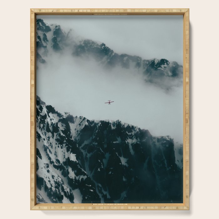Flying Above Mountains Serving Tray Gallery Image 1