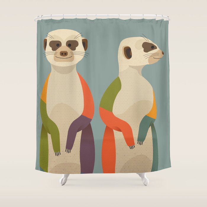 Meerkats Shower Curtain Gallery Image 1