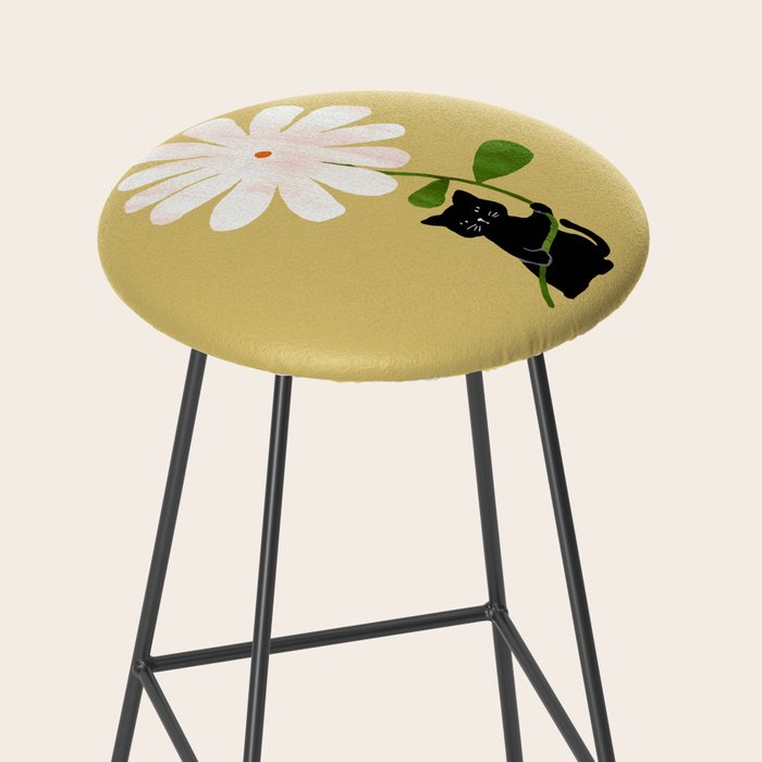 Cat with flower Stool Gallery Image 2