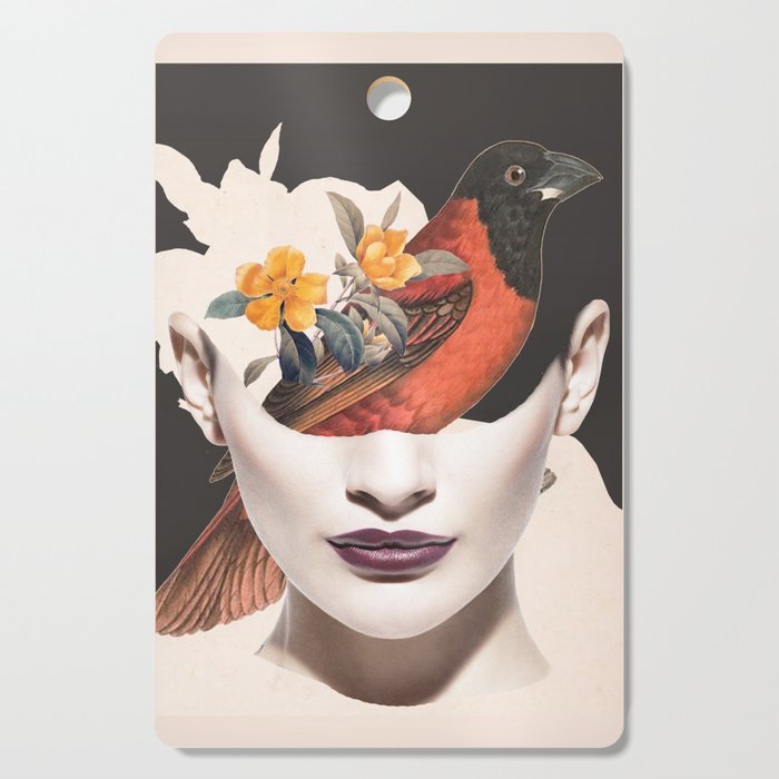 collage art / bird 2 Cutting Board Gallery Image 1