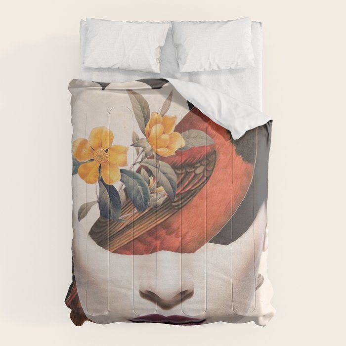 collage art / bird 2 Comforter Gallery Image 6
