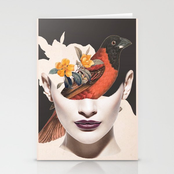 collage art / bird 2 Stationery Card Gallery Image 1