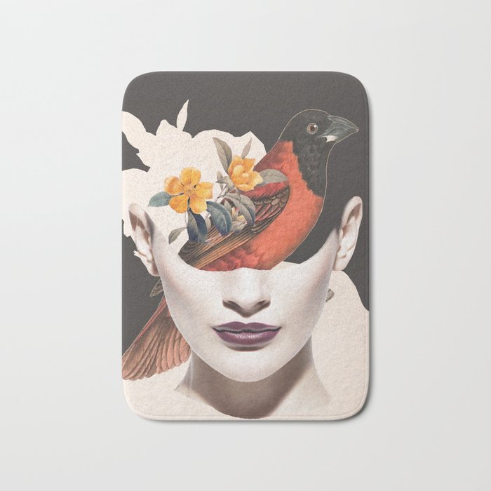 collage art / bird 2 Bath Mat Gallery Image 1