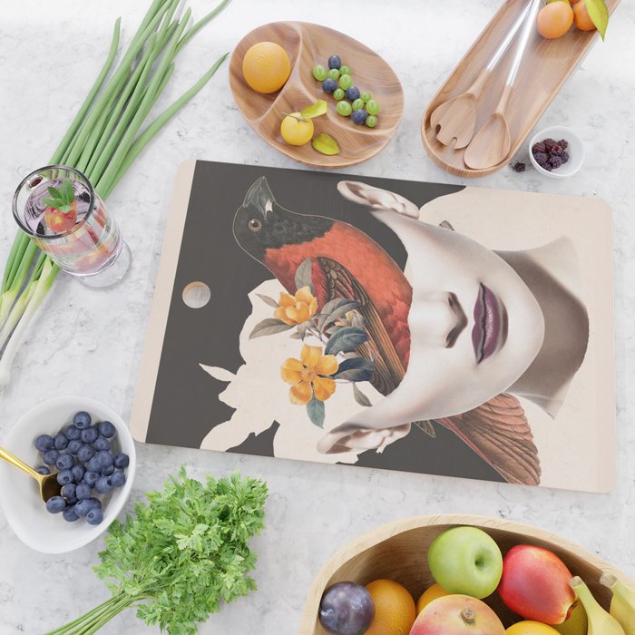 collage art / bird 2 Cutting Board Gallery Image 2