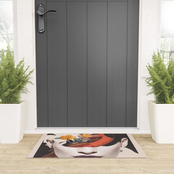 collage art / bird 2 Welcome Mat Gallery Image 3