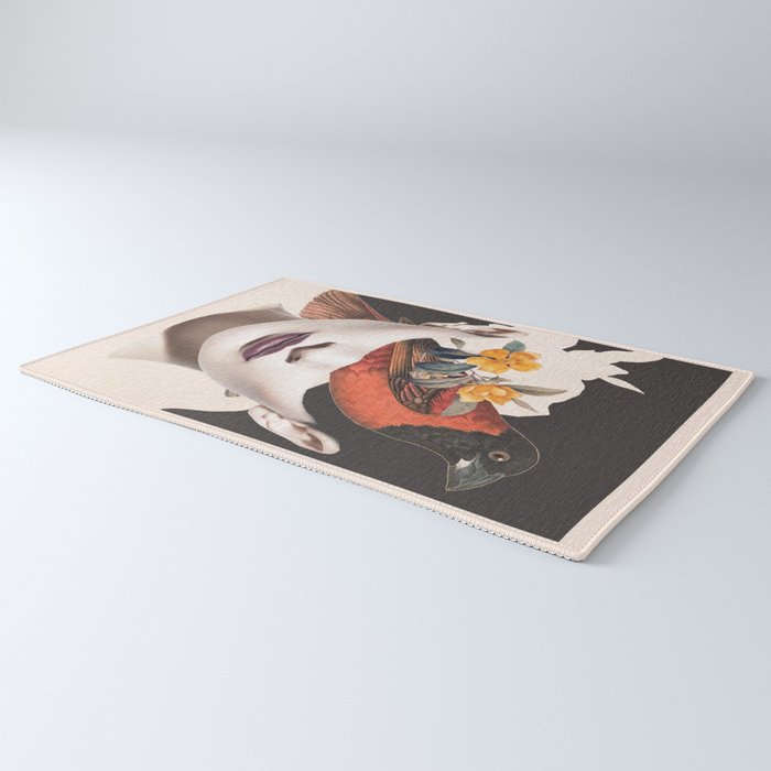 collage art / bird 2 Rug Gallery Image 3