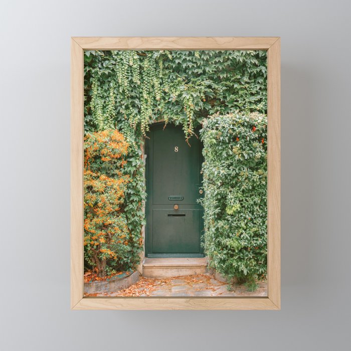 Montmartre Paris | The Ivy covered door Mini Art Print Gallery Image 1