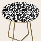 Black and white retro flower pattern Side Table Gallery Image 2