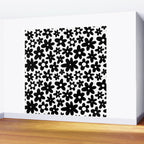 Black and white retro flower pattern Wall Mural Gallery Image 2