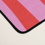 Liquid Swirl Retro Contemporary Abstract in Preppy Pink and Red Desk Mat Gallery Image 4