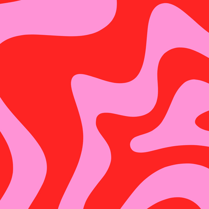 Liquid Swirl Retro Contemporary Abstract in Preppy Pink and Red Coffee Mug Gallery Image 2