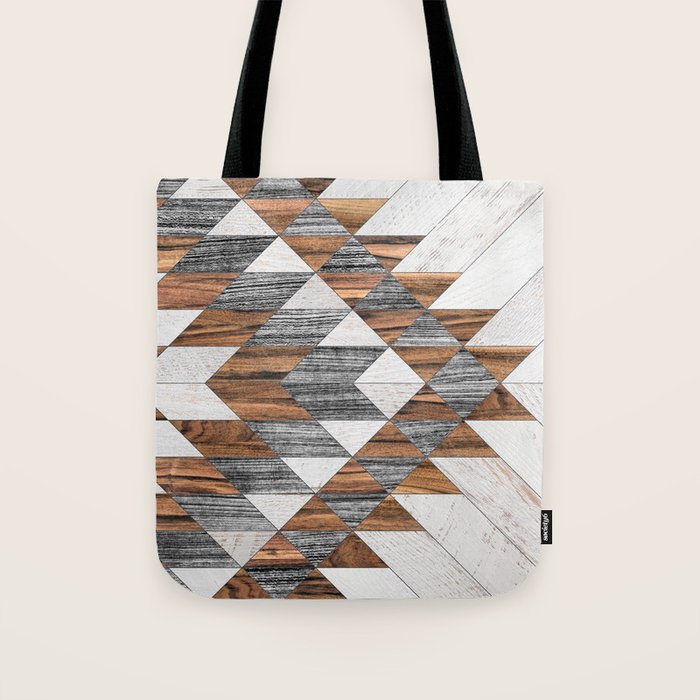 Urban Tribal Pattern No.12 - Aztec - Wood Tote Bag Gallery Image 1