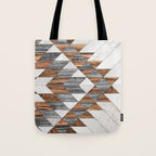 Urban Tribal Pattern No.12 - Aztec - Wood Tote Bag Gallery Image 1