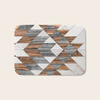 Urban Tribal Pattern No.12 - Aztec - Wood Bath Mat Gallery Image 1