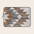 Urban Tribal Pattern No.12 - Aztec - Wood Laptop Sleeve Gallery Image 1