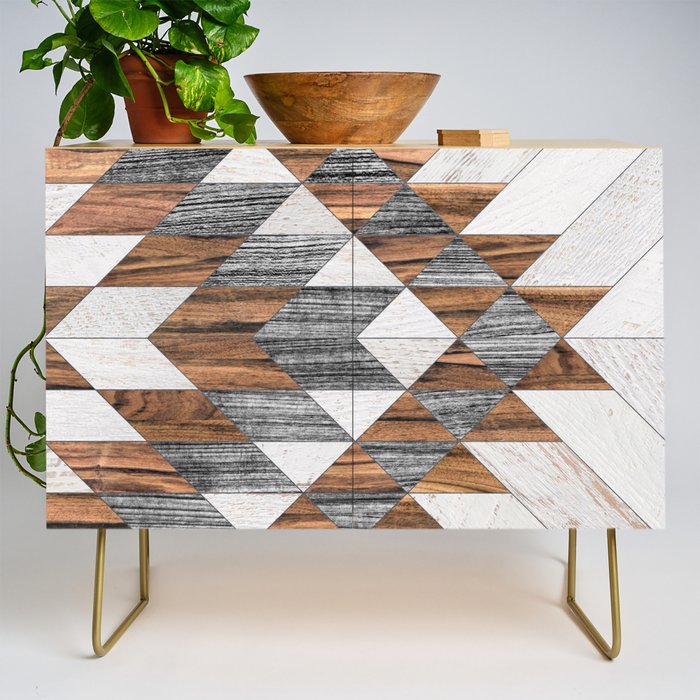 Urban Tribal Pattern No.12 - Aztec - Wood Credenza Gallery Image 1