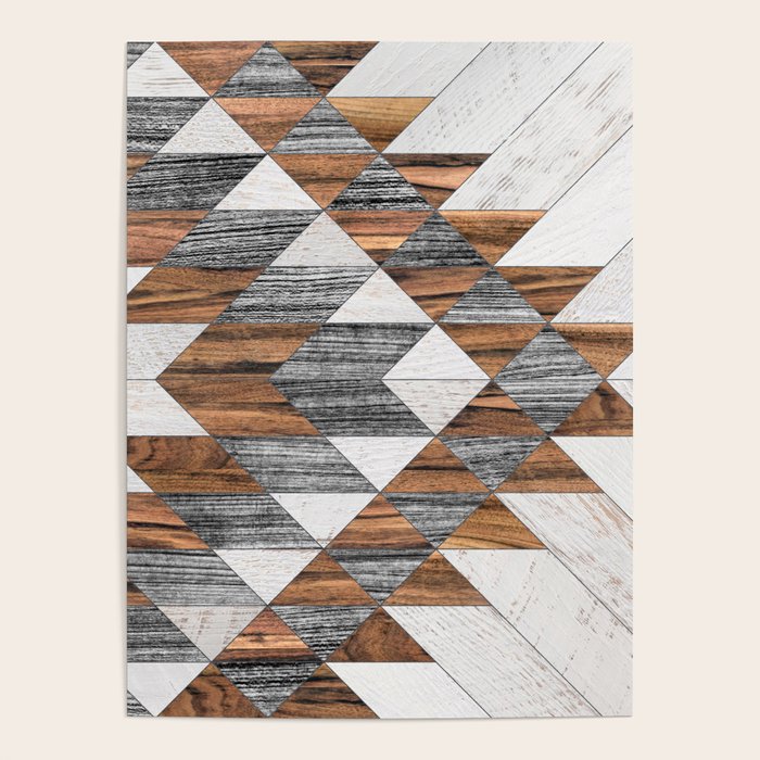 Urban Tribal Pattern No.12 - Aztec - Wood Poster Gallery Image 4