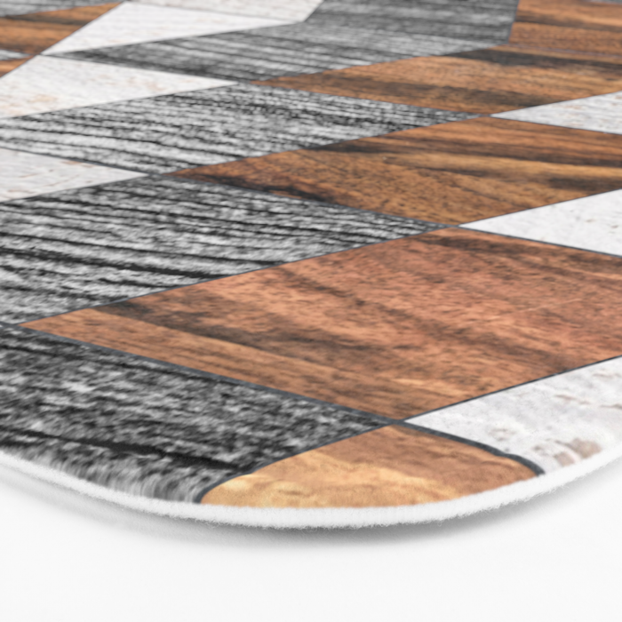 Urban Tribal Pattern No.12 - Aztec - Wood Bath Mat Gallery Image 3