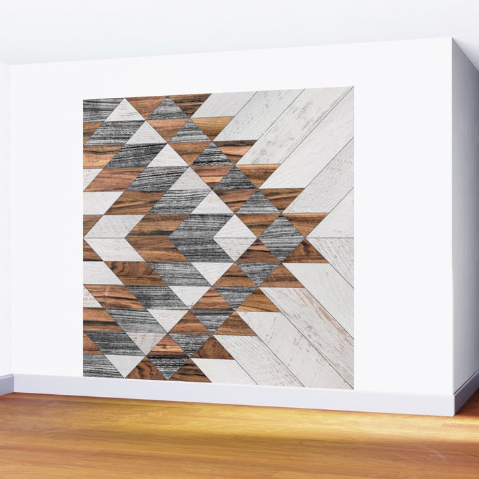 Urban Tribal Pattern No.12 - Aztec - Wood Wall Mural Gallery Image 2