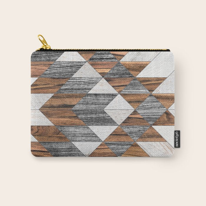 Urban Tribal Pattern No.12 - Aztec - Wood Carry All Pouch Gallery Image 1