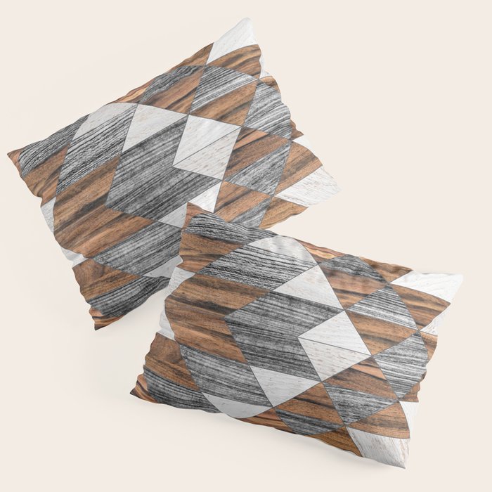 Urban Tribal Pattern No.12 - Aztec - Wood Pillow Sham Gallery Image 3