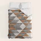 Urban Tribal Pattern No.12 - Aztec - Wood Duvet Cover Gallery Image 6