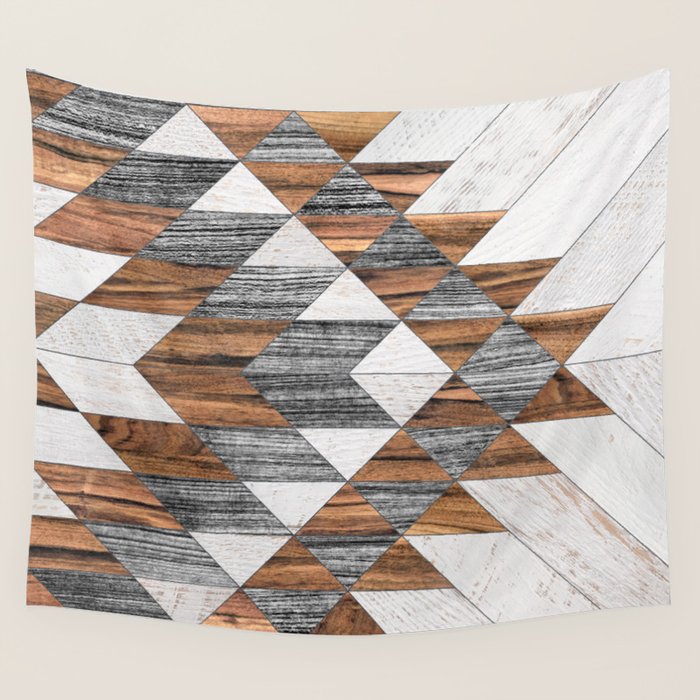 Urban Tribal Pattern No.12 - Aztec - Wood Wall Tapestry Gallery Image 4
