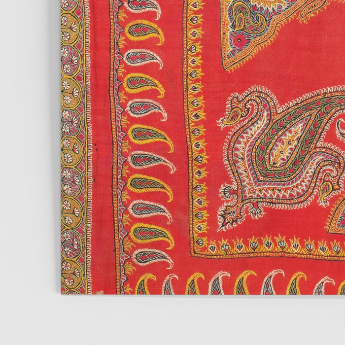 Kirman  Antique South Persian Embroidery Print Poster Gallery Image 3