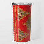Kirman  Antique South Persian Embroidery Print Travel Mug Gallery Image 3