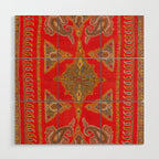 Kirman  Antique South Persian Embroidery Print Wood Wall Art Gallery Image 1