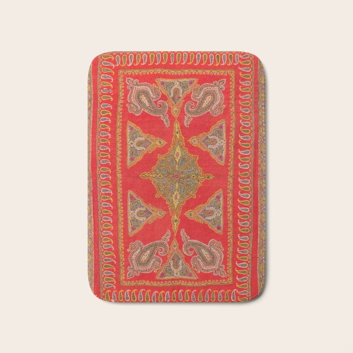 Kirman  Antique South Persian Embroidery Print Bath Mat Gallery Image 1