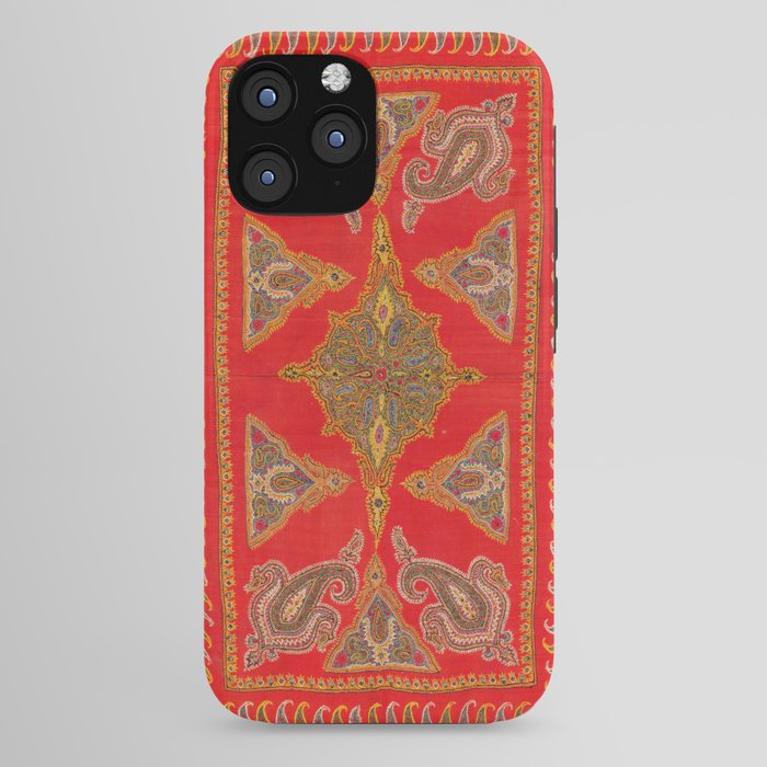 Kirman  Antique South Persian Embroidery Print iPhone Case Gallery Image 44