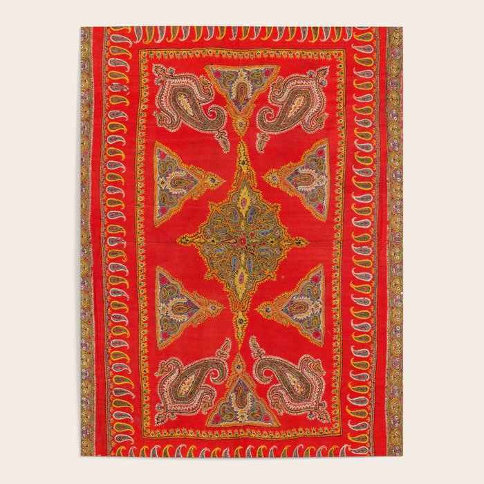 Kirman  Antique South Persian Embroidery Print Poster Gallery Image 1