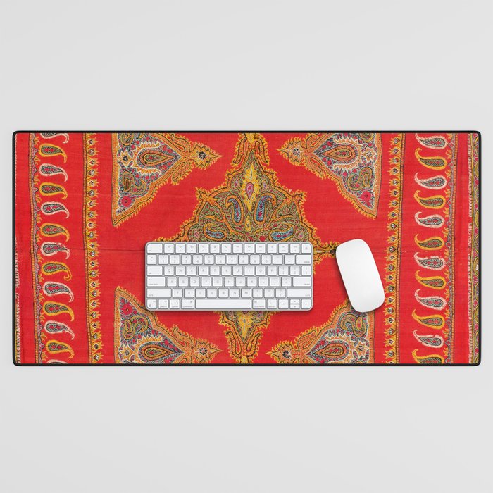 Kirman  Antique South Persian Embroidery Print Desk Mat Gallery Image 1