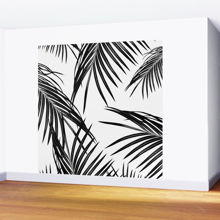 Black Palm Leaves Dream #1 #tropical #decor #art #society6 Wall Mural Gallery Image 2