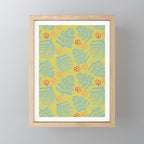 Winter & Woodsy Pine Trees in Yellow & Blue Mini Art Print Gallery Image 1
